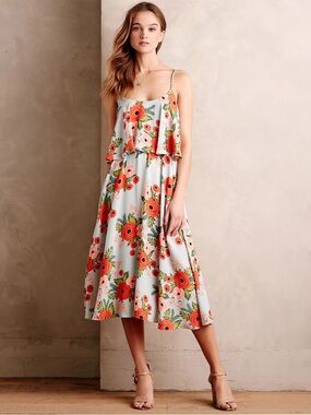 Anthropologie - Paper Crown + Rifle Paper Co. - Poppy Field Dress